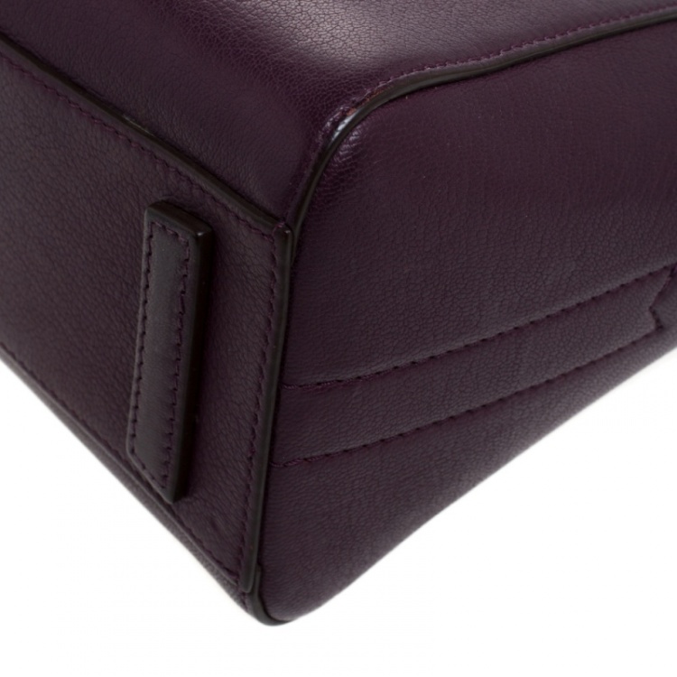 Pre Owned Givenchy Purple Leather Mini Antigona Satchel