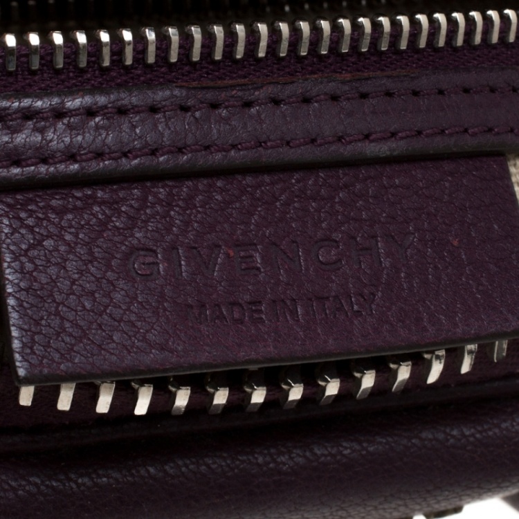 Pre Owned Givenchy Purple Leather Mini Antigona Satchel