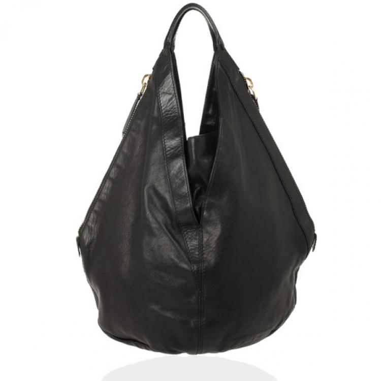 Pre Owned Givenchy Black Studded Tinhan Hobo Bag