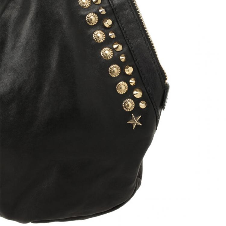 Pre Owned Givenchy Black Studded Tinhan Hobo Bag