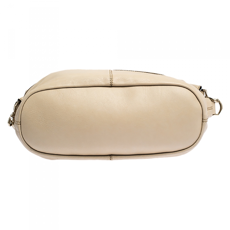 مملوكة مسبقًا Givenchy Beige/Black Leather Medium Nightingale Satchel