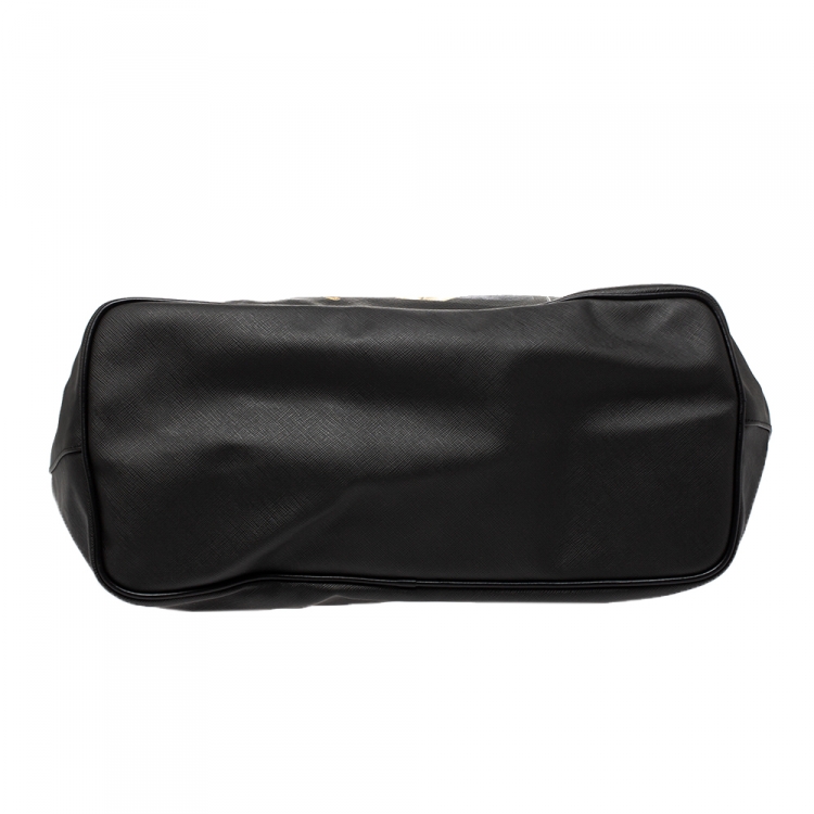 Pre Owned Givenchy Black Bambi Print Coated Canvas and Leather Antigona Shopper Tote