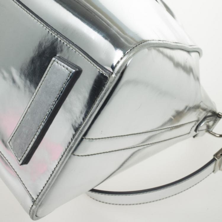 Pre Owned Givenchy Silver Leather Antigona Tote