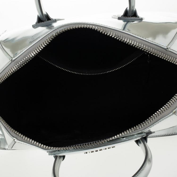 Pre Owned Givenchy Silver Leather Antigona Tote
