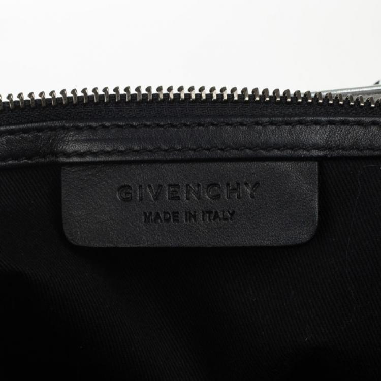 Pre Owned Givenchy Silver Leather Antigona Tote