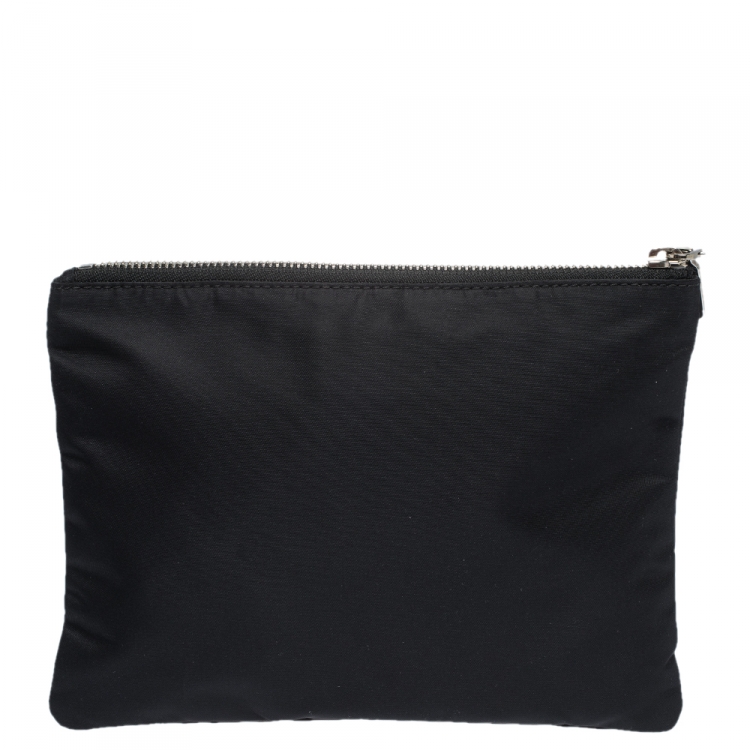 Pre Owned Givenchy Black Nylon Bambi Zip Pouch