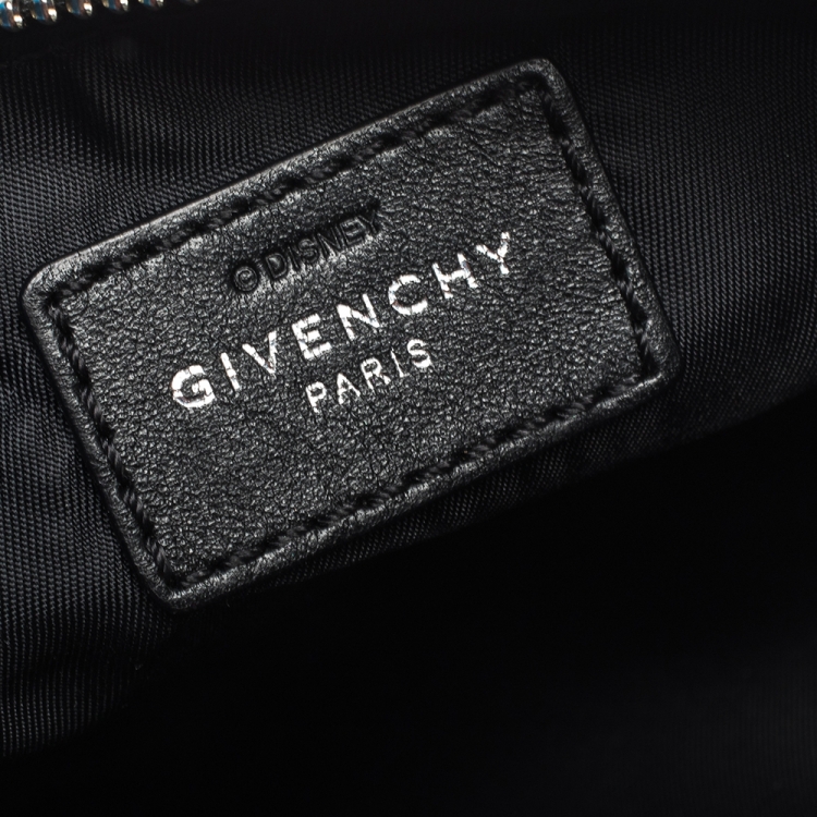 Pre Owned Givenchy Black Nylon Bambi Zip Pouch