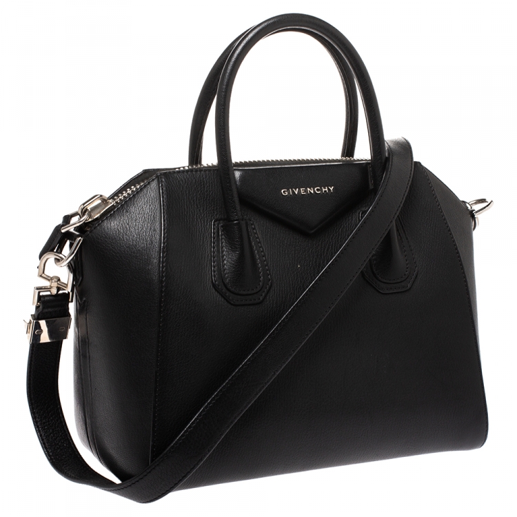 Pre Owned Givenchy Black Leather Small Antigona Satchel