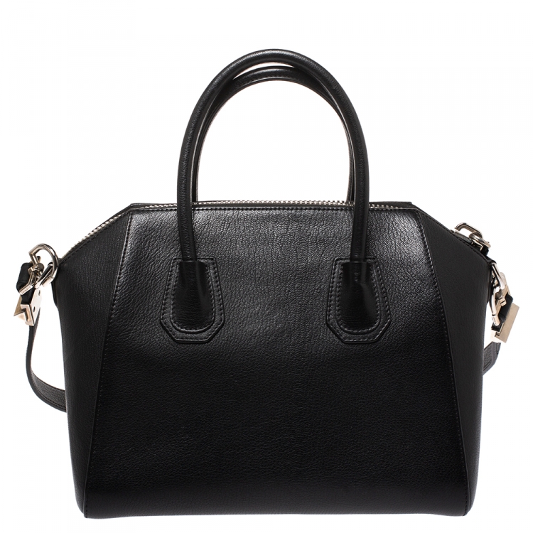 Pre Owned Givenchy Black Leather Small Antigona Satchel