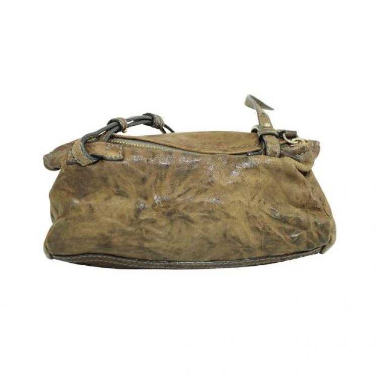 Pre Owned Givenchy Brown Leather Mini Pandora Bag