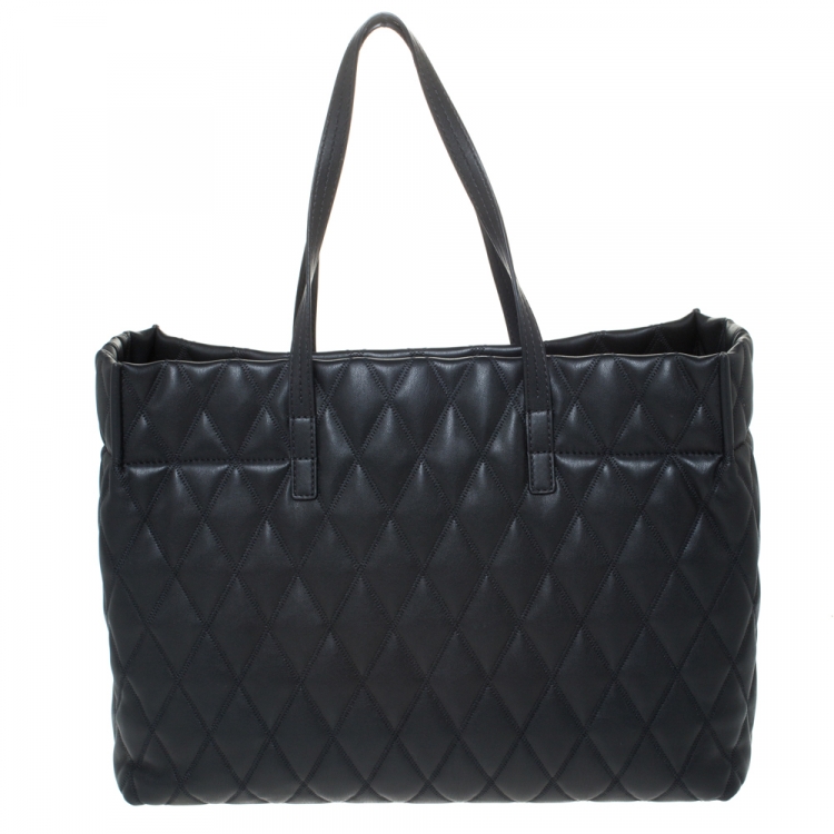 Pre Owned Givenchy Black Leather Duo Shopper Tote