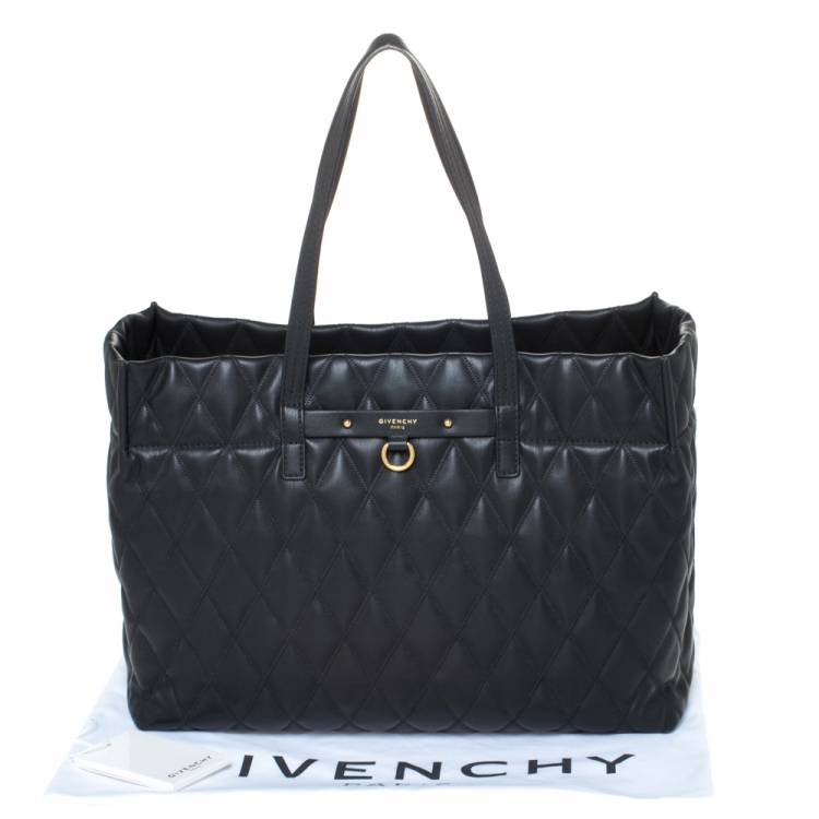 Pre Owned Givenchy Black Leather Duo Shopper Tote