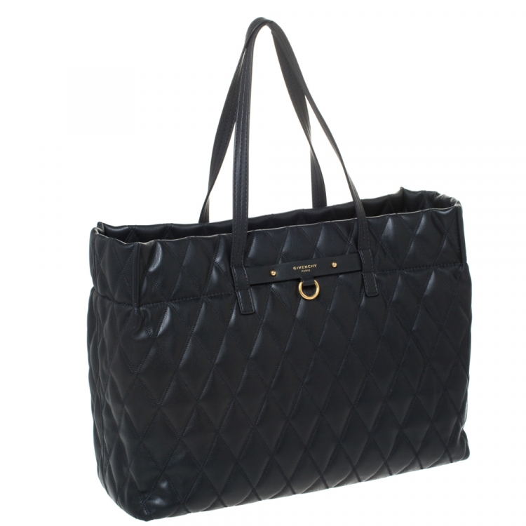 Pre Owned Givenchy Black Leather Duo Shopper Tote