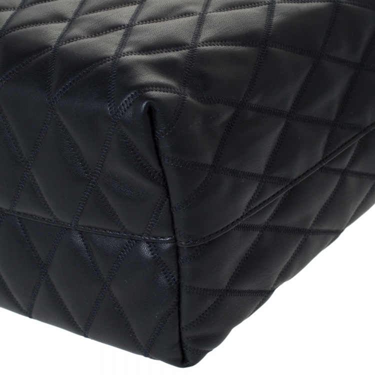 Pre Owned Givenchy Black Leather Duo Shopper Tote