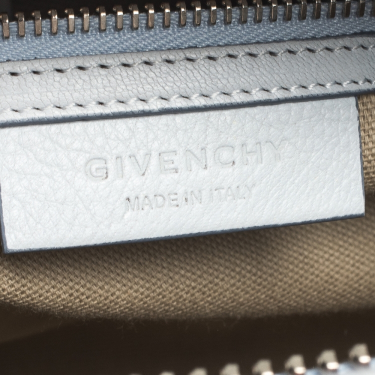 Pre Owned Givenchy Sky Blue Leather Mini Antigona Satchel