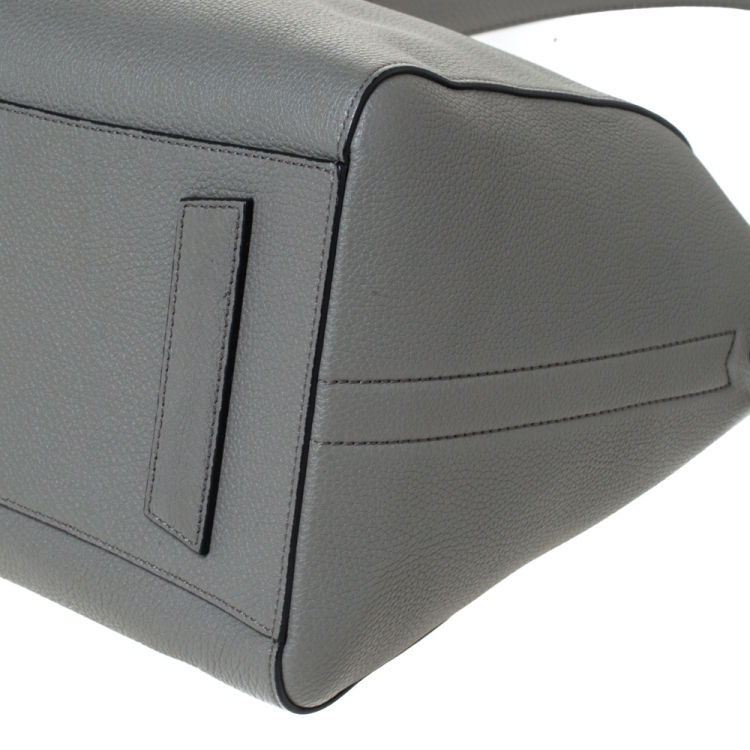 Pre Owned Givenchy Grey Leather Medium Antigona Satchel