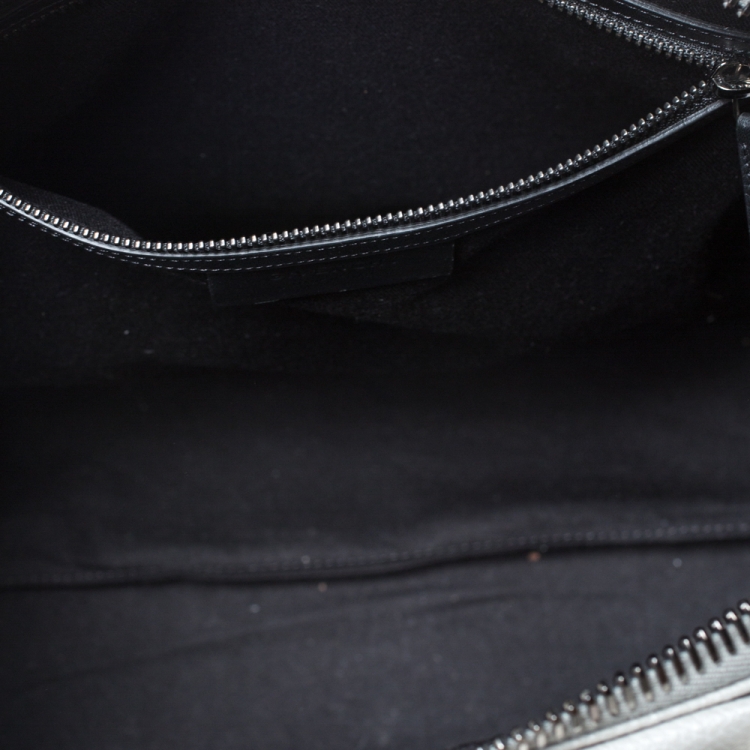 Pre Owned Givenchy Grey Leather Medium Antigona Satchel