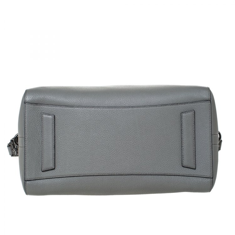 Pre Owned Givenchy Grey Leather Medium Antigona Satchel