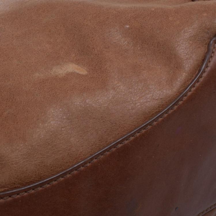 Pre Owned Givenchy Brown Monogram Leather Hobo