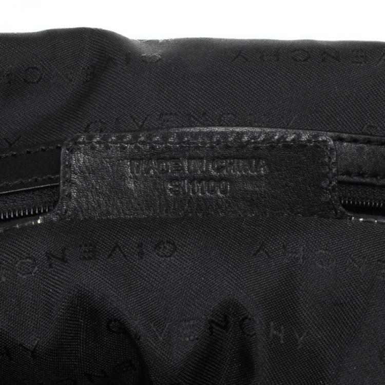 Pre Owned Givenchy Black Monogram Hobo Bag