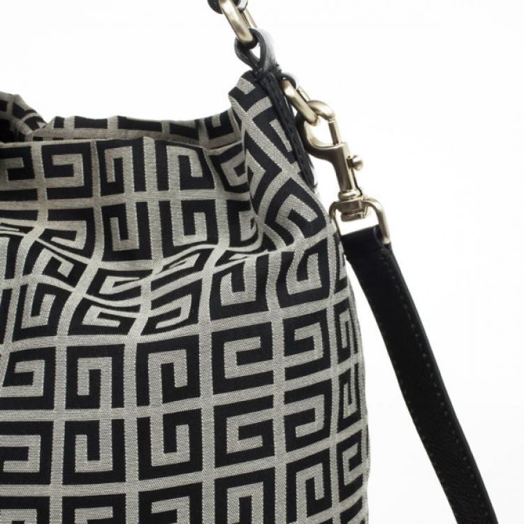 Pre Owned Givenchy Black Monogram Hobo Bag