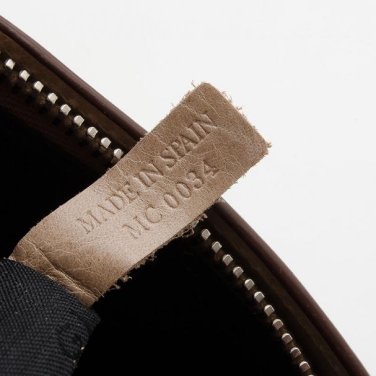 Pre Owned Givenchy Beige Leather Zip Logo Small Shoulder bag