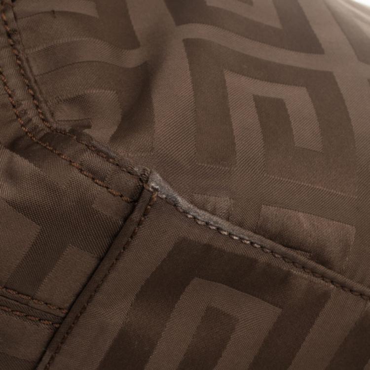Pre Owned Givenchy Brown Monogram Canvas Logo Hobo