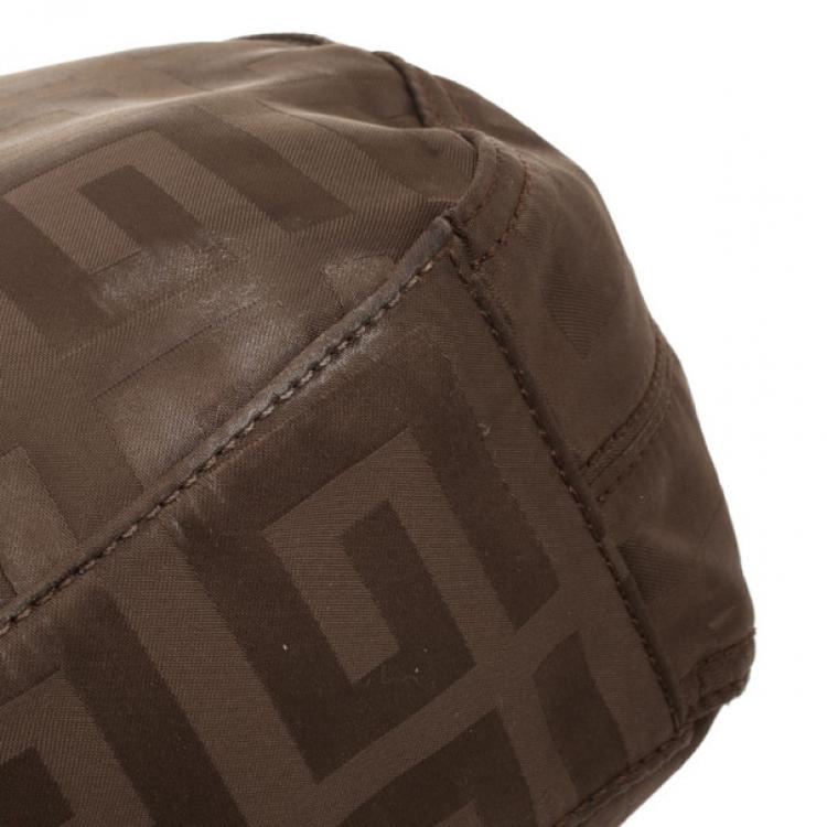 Pre Owned Givenchy Brown Monogram Canvas Logo Hobo