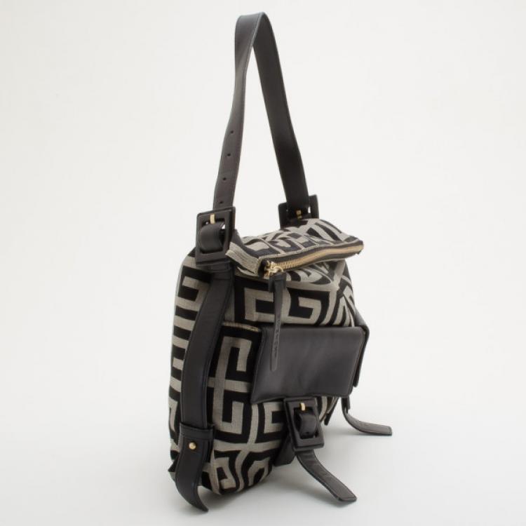 Pre Owned Givenchy Black Monogram Canvas Satchel