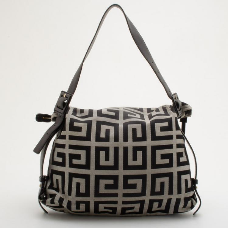 Pre Owned Givenchy Black Monogram Canvas Satchel