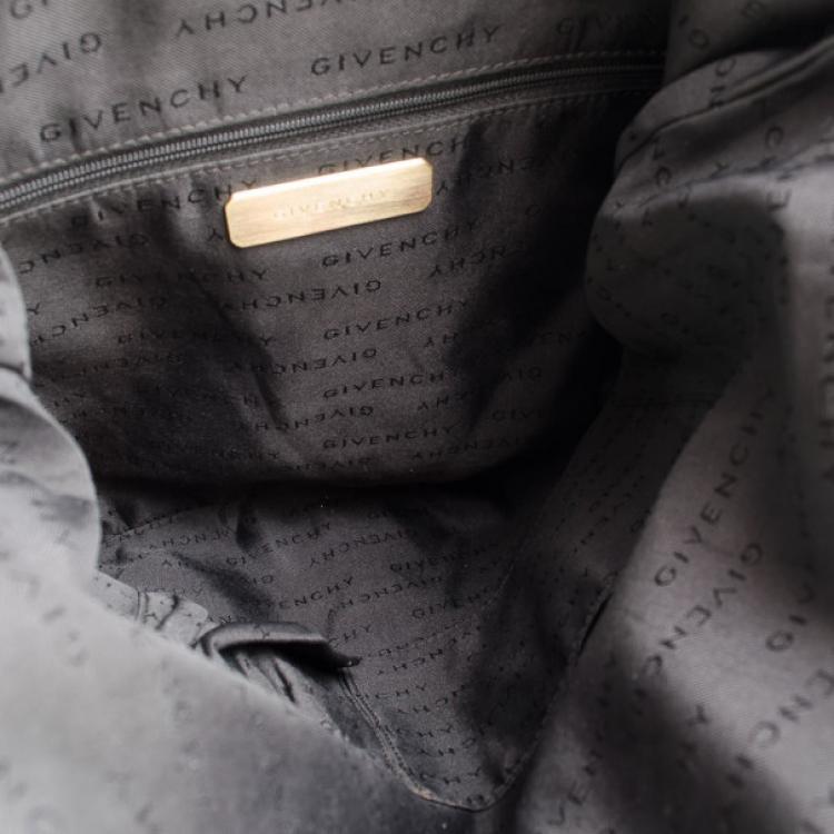 Pre Owned Givenchy Black Monogram Canvas Satchel