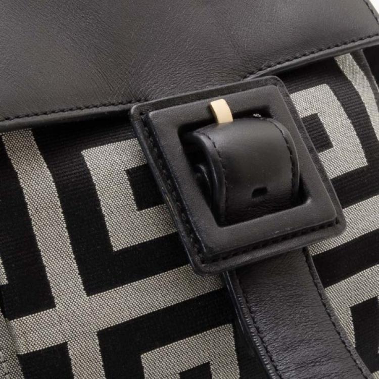 Pre Owned Givenchy Black Monogram Canvas Satchel