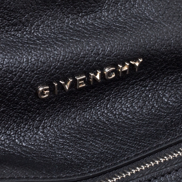 Pre Owned Givenchy Black Leather Mini Pandora Crossbody Bag