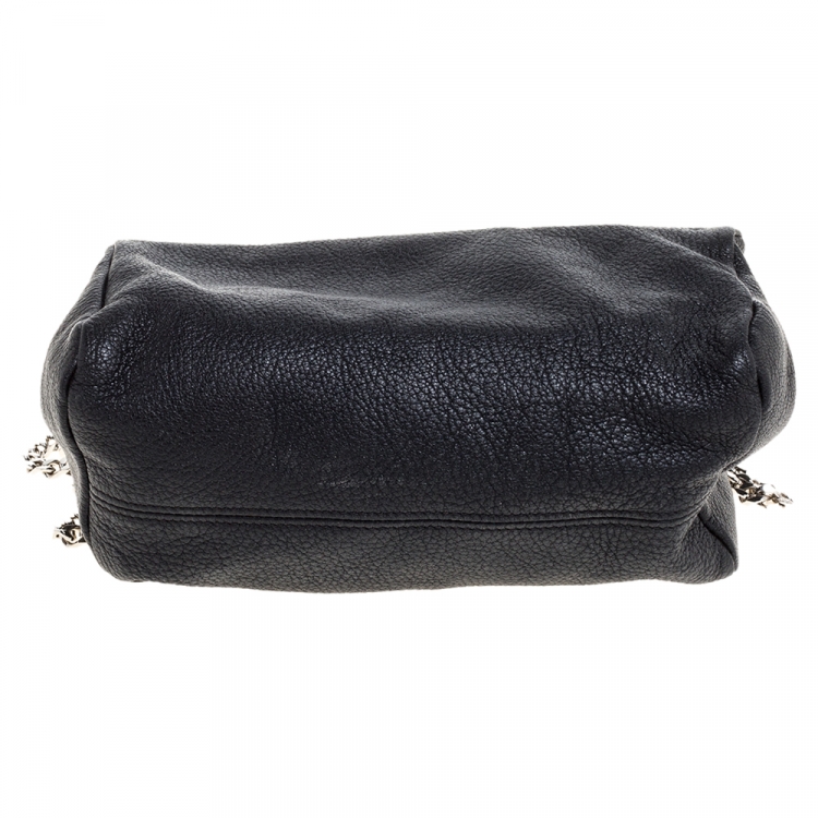 Pre Owned Givenchy Black Leather Mini Pandora Crossbody Bag