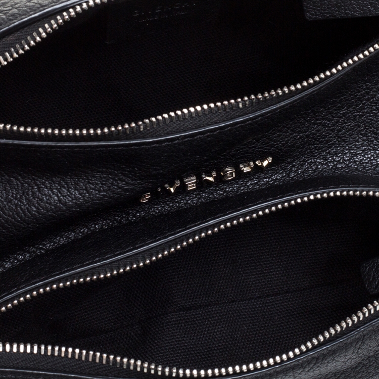 Pre Owned Givenchy Black Leather Mini Pandora Crossbody Bag