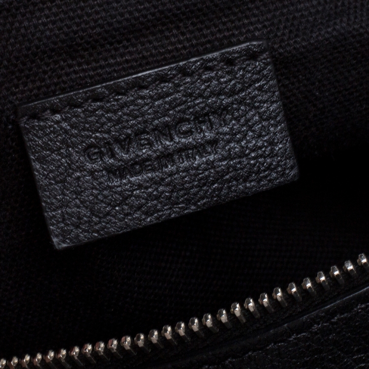 Pre Owned Givenchy Black Leather Mini Pandora Crossbody Bag