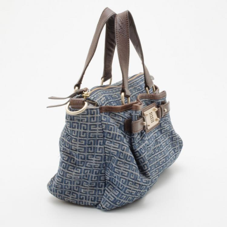 Pre Owned Givenchy Denim Monogram Satchel