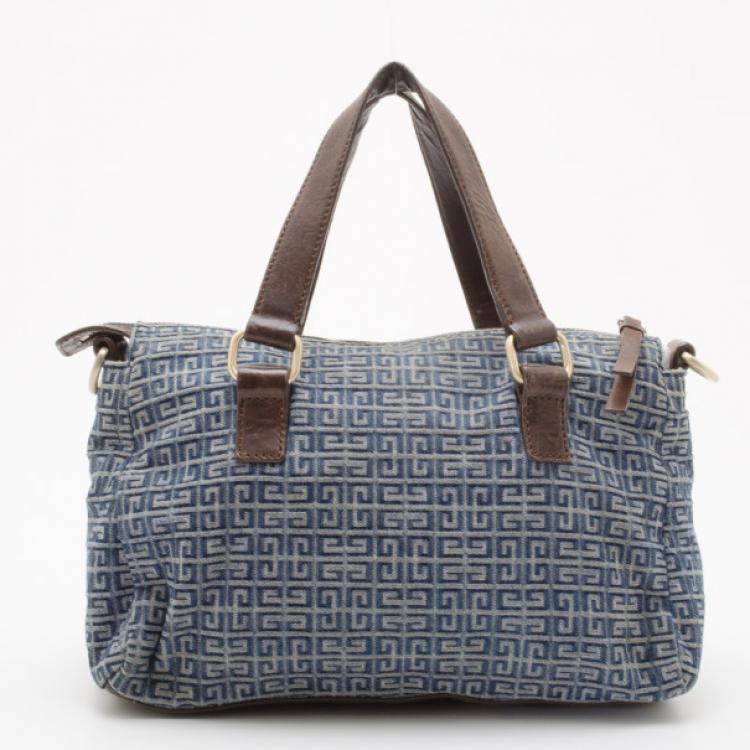 Pre Owned Givenchy Denim Monogram Satchel