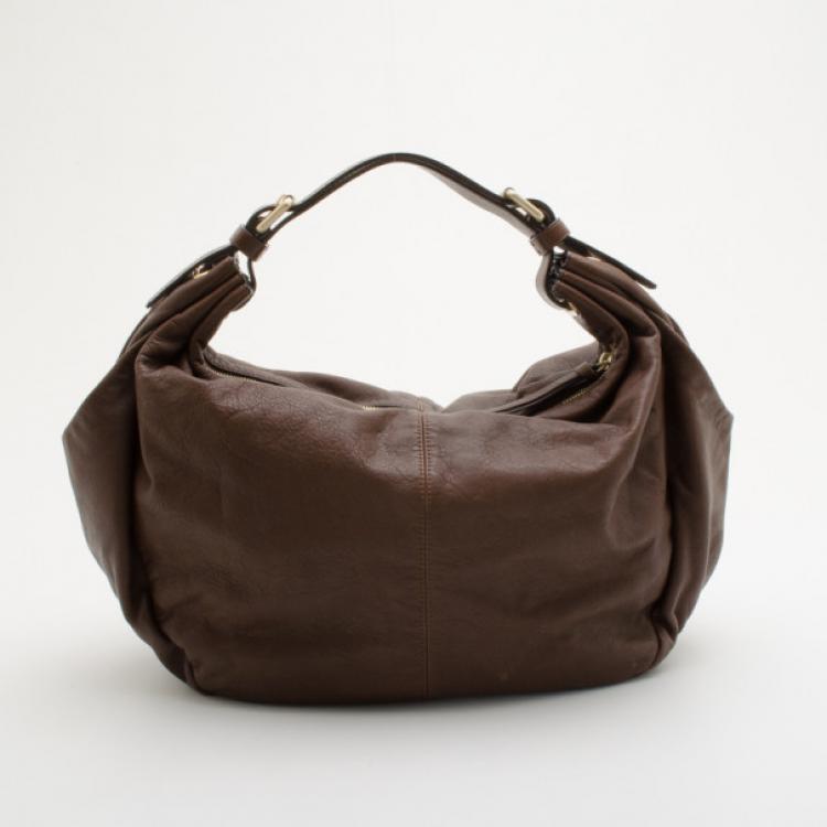 Pre Owned Givenchy Brown Leather Hobo 