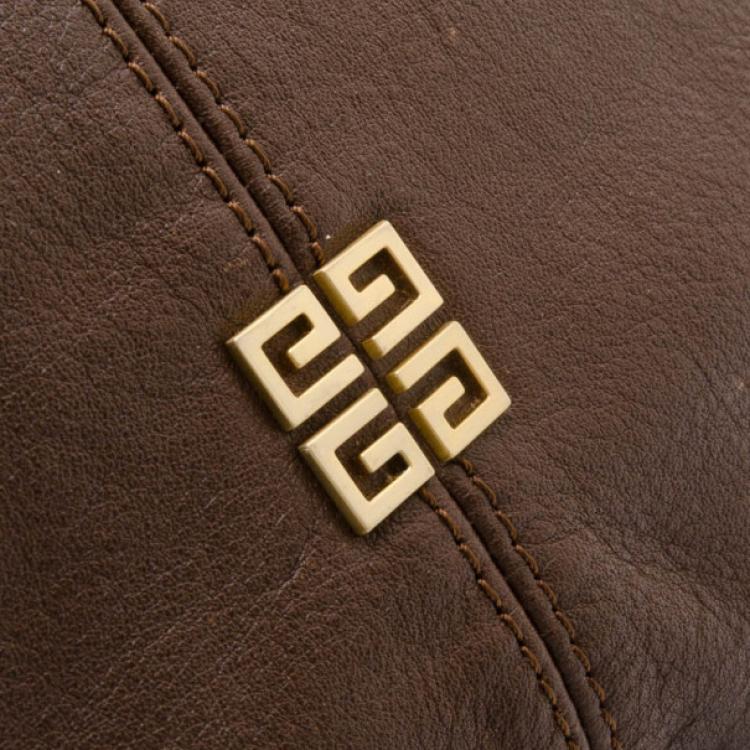 Pre Owned Givenchy Brown Leather Hobo 