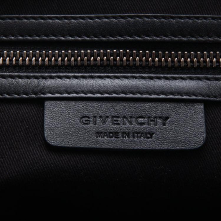 Pre Owned Givenchy Black Croc Embossed Medium Antigona Satchel