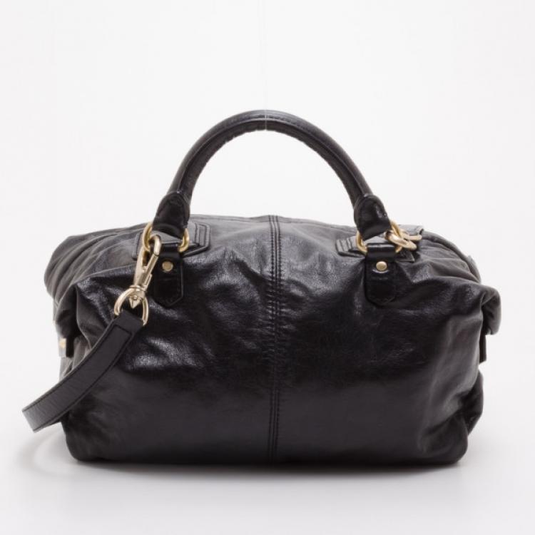 Pre Owned Givenchy Black Leather Saffia Tote 