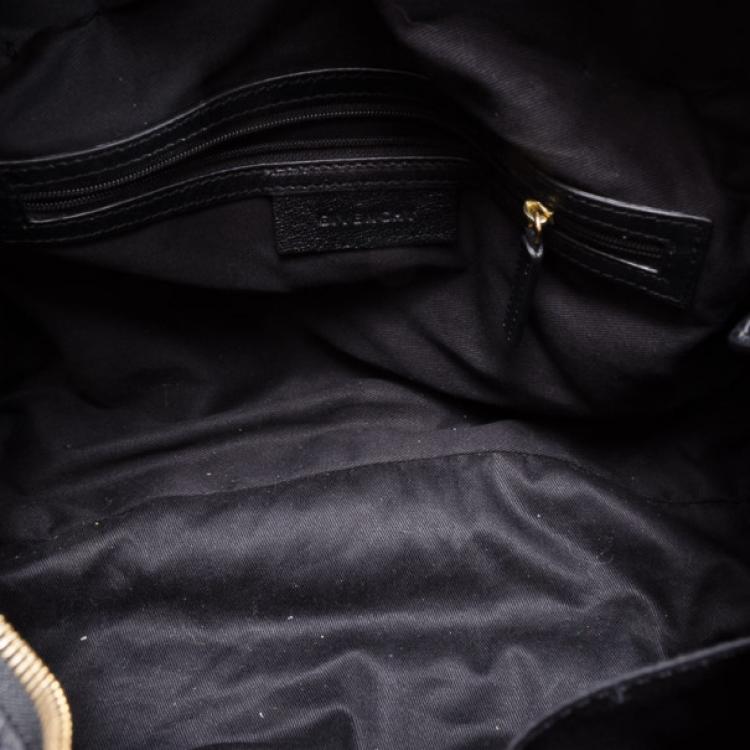 Pre Owned Givenchy Black Leather Saffia Tote 