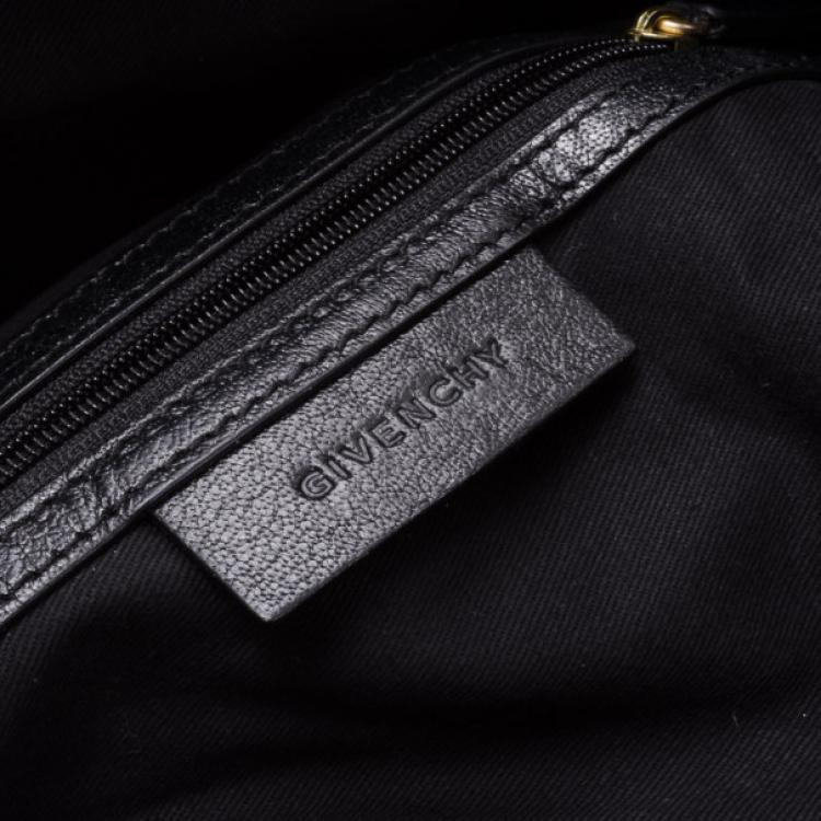 Pre Owned Givenchy Black Leather Saffia Tote 