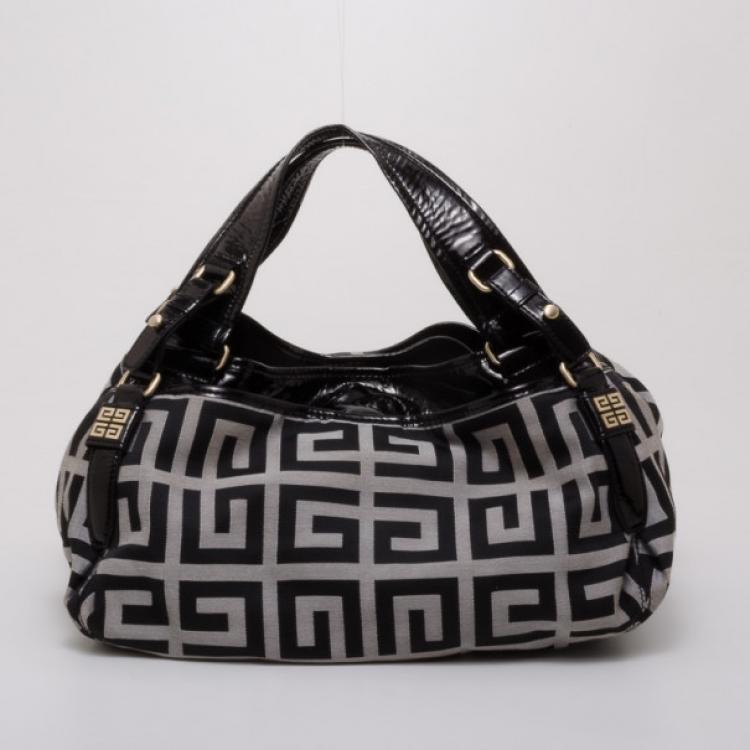 Pre Owned Givenchy Monogram Canvas Logo Hobo