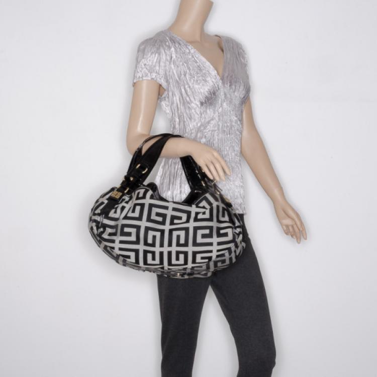 Pre Owned Givenchy Monogram Canvas Logo Hobo