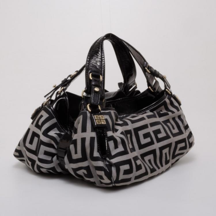 Pre Owned Givenchy Monogram Canvas Logo Hobo