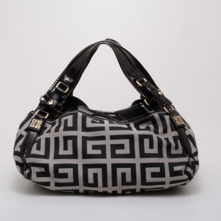 Pre Owned Givenchy Monogram Canvas Logo Hobo
