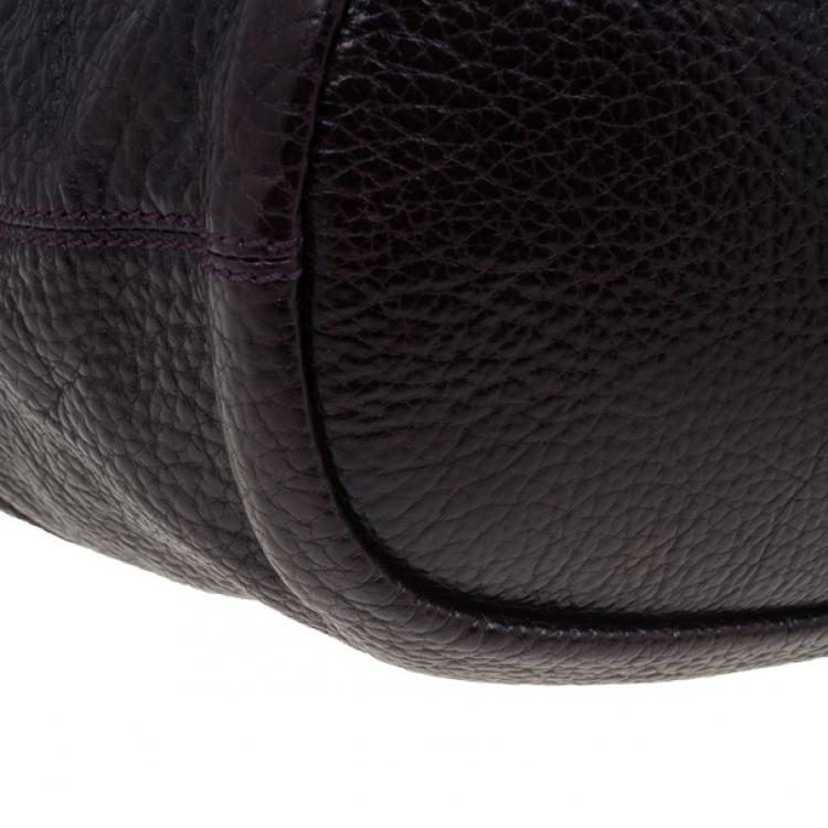 Pre Owned Givenchy Purple Grain Leather Medium Nightingale Shoulder Bag