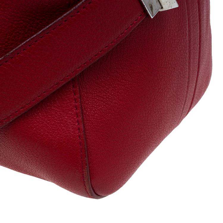 Pre Owned Givenchy Red Leather Medium Antigona Satchel Bag
